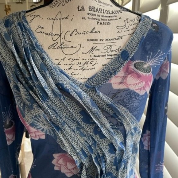 PianuraStudio Ruffle Sash Floral Top - Picture 3 of 5